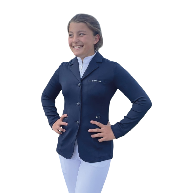 Jump'In - Veste de compétition Junior fille Charlotte marine