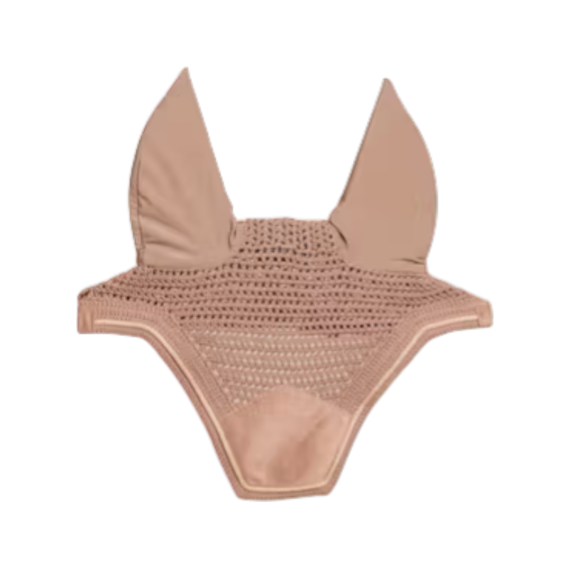 Kentucky Horsewear - Bonnet pour chevaux anti-bruits Wellington Basic Velvet beige | - Ohlala