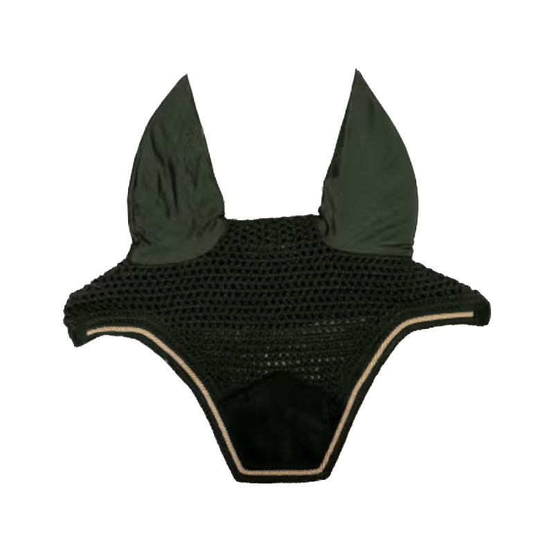 Kentucky Horsewear - Bonnet pour chevaux anti-bruits Wellington Velvet pine green | - Ohlala