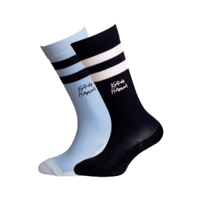 Kentucky Horsewear - Chaussettes d'équitation enfant x2 marine/ light blue | - Ohlala