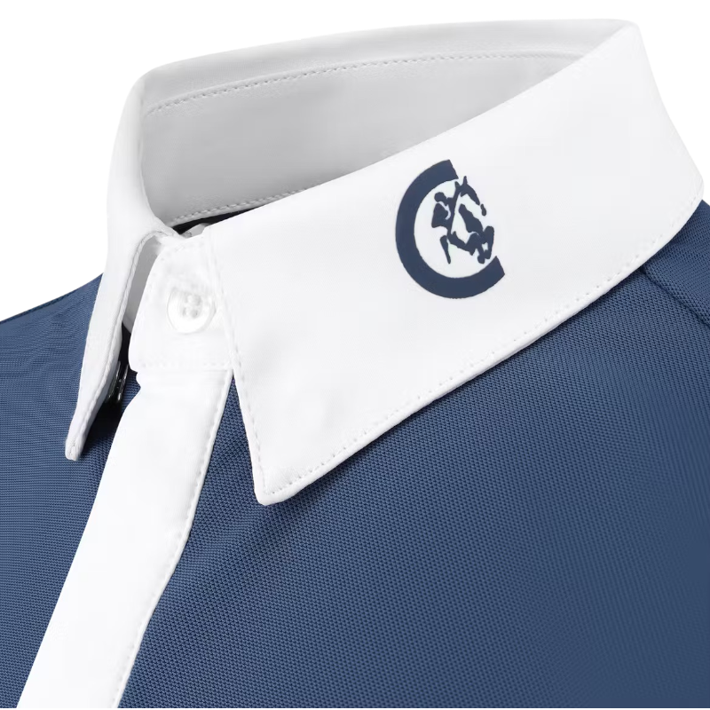 Kentucky Horsewear - Osaka Kids wedstrijd polo jongens lange mouwen marine