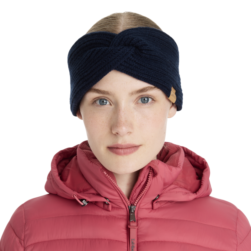 Lemieux - Bandeau femme côtelé croisé Clara marine | - Ohlala