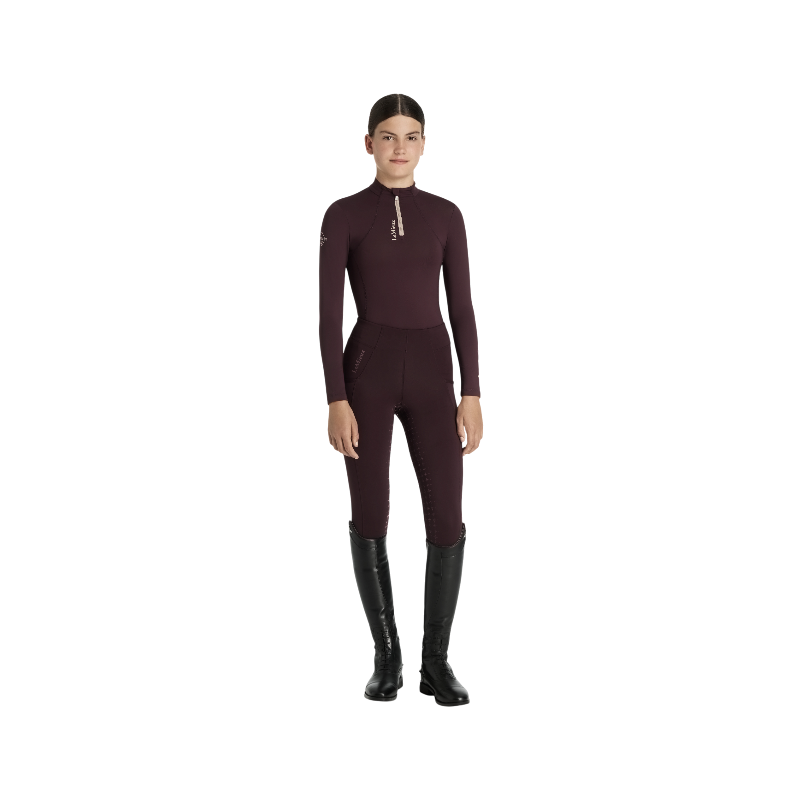 Lemieux - Baselayer lange mouwen kind Klassiek Young Rider damson