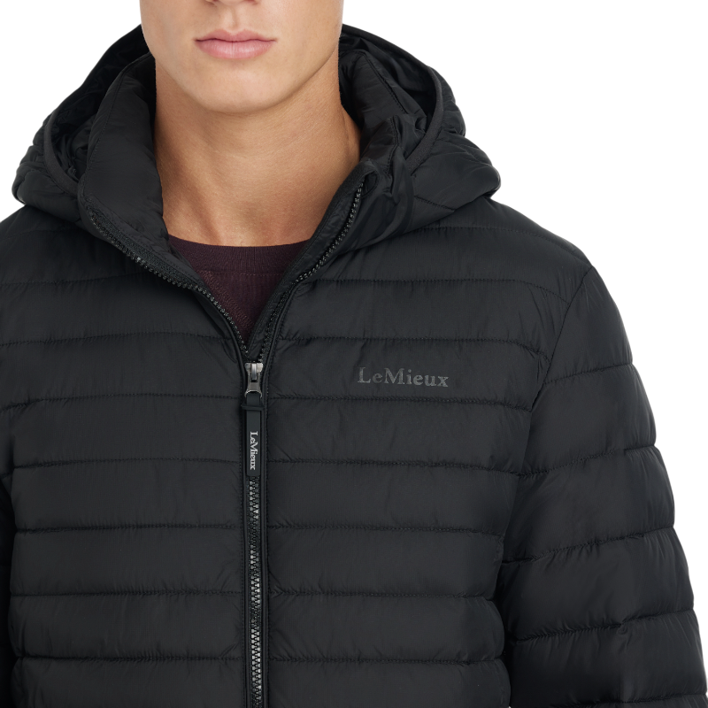 Lemieux - Zwarte heren parka met capuchon