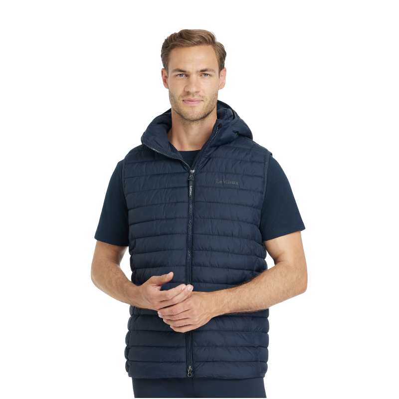 Lemieux - Herren Steppweste mit Kapuze marine