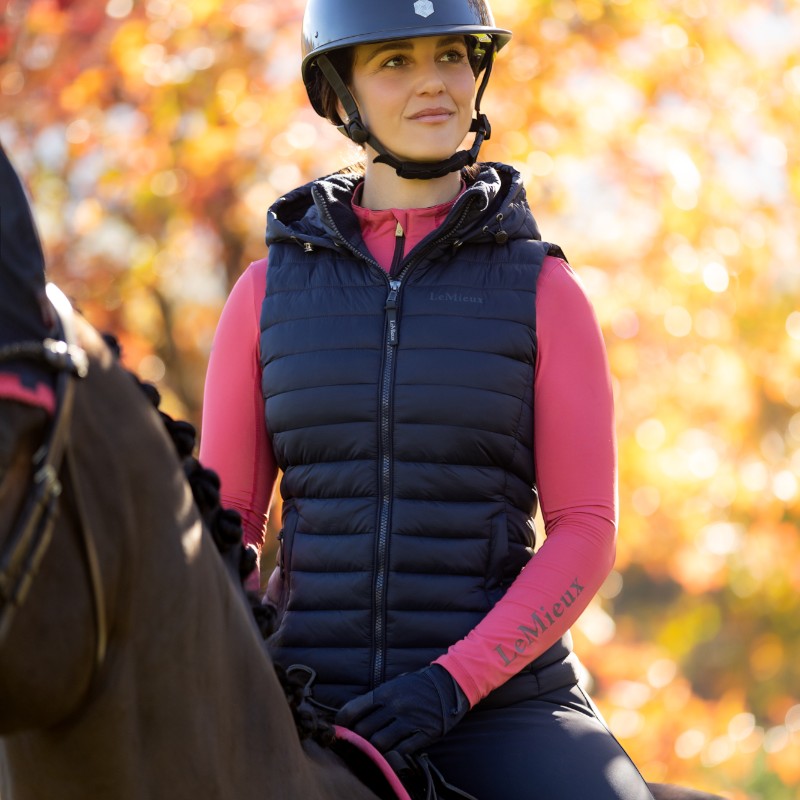 LeMieux - Women's sleeveless down jacket Navy pink