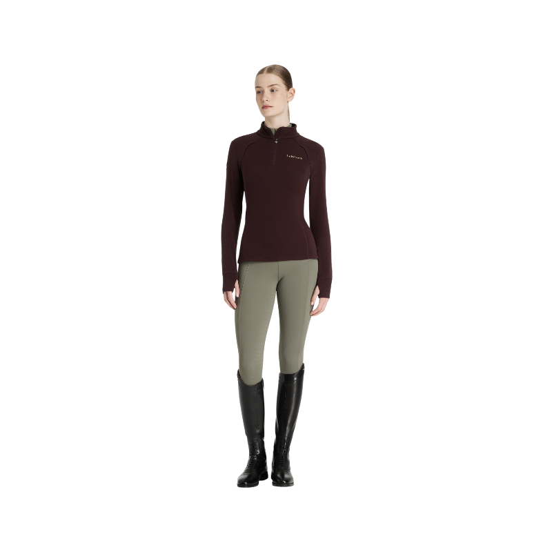 Lemieux - Women's zip collar fleece Frances damson