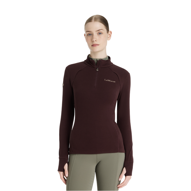 Lemieux - Women's zip collar fleece Frances damson