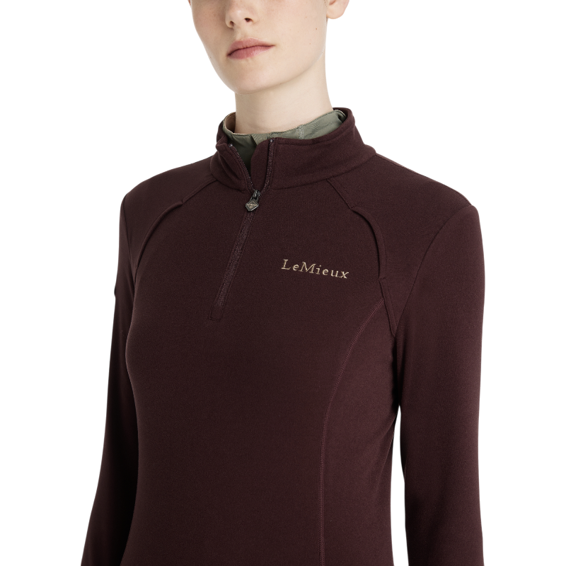 Lemieux - Women's zip collar fleece Frances damson