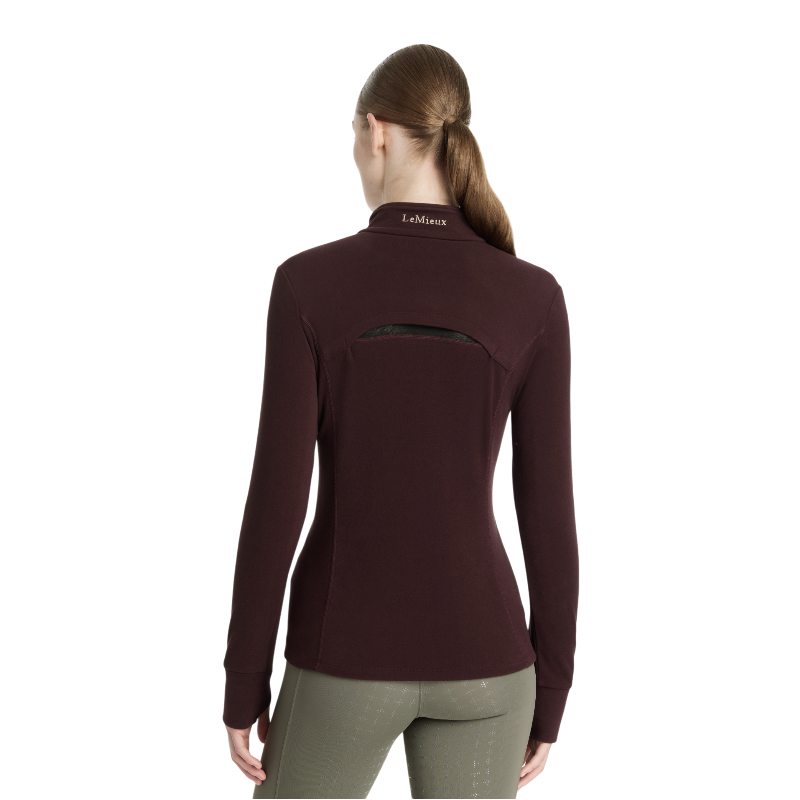 Lemieux - Women's zip collar fleece Frances damson