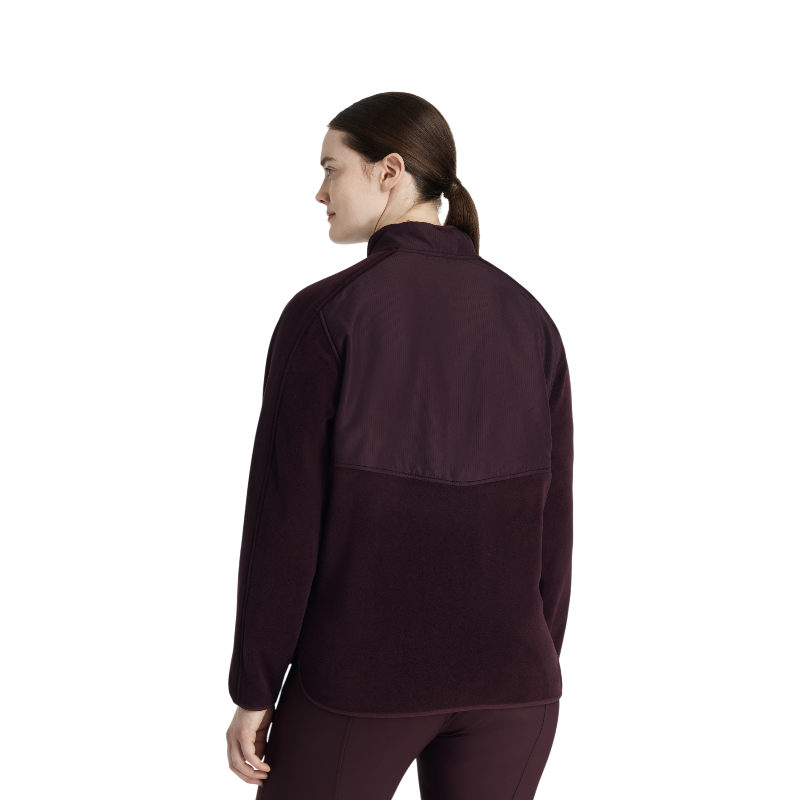 Lemieux - Polaire bi-materiaal met ritskraag voor dames Clara damson