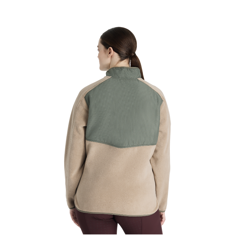 Lemieux - Polaire bi-materiaal met ritskraag voor dames Clara rosemary