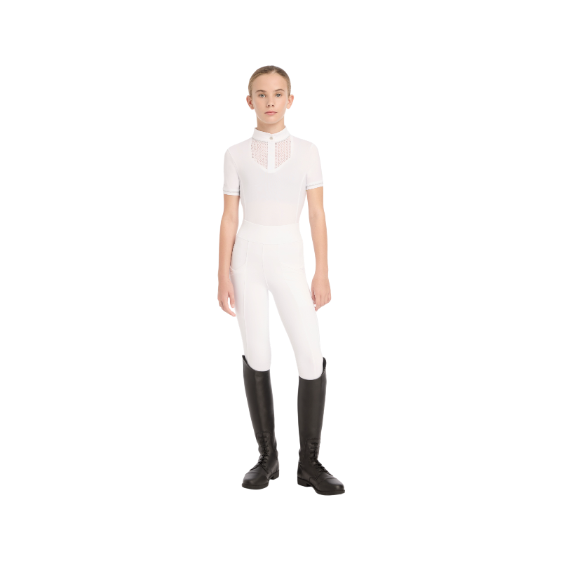 Lemieux - Polo de concours manches courtes junior Young Rider Belle blanc | - Ohlala