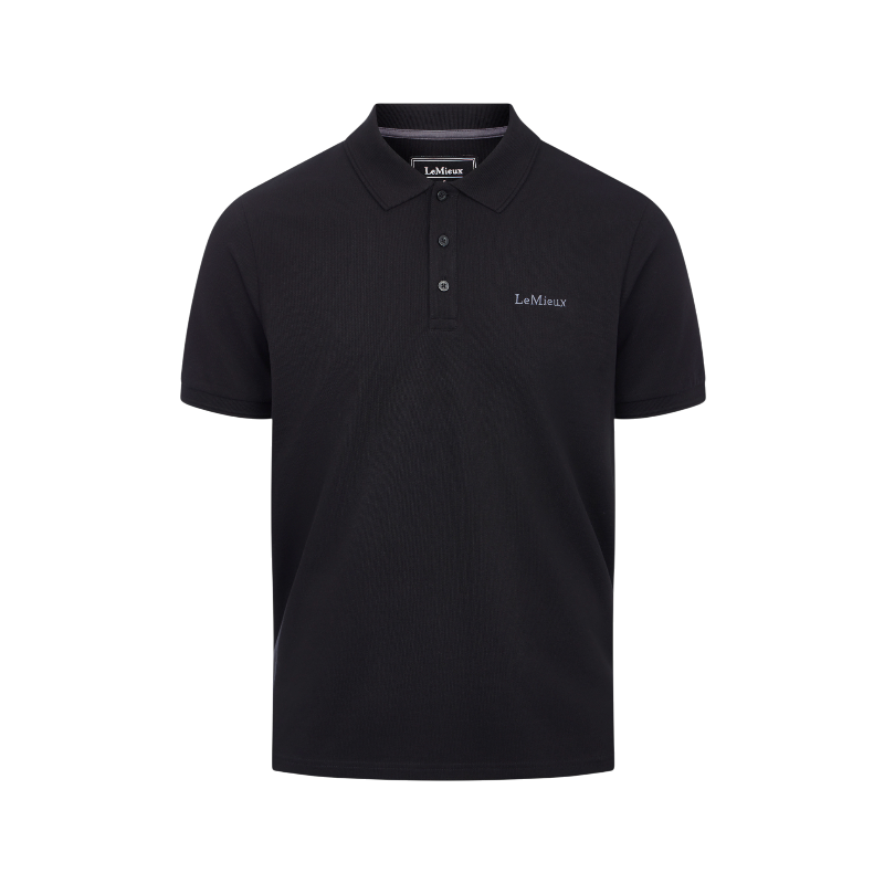 Lemieux - Klassisches schwarzes Herren-Polo