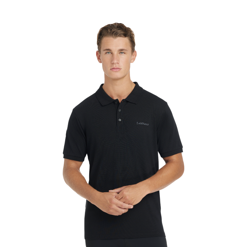 Lemieux - Klassisches schwarzes Herren-Polo