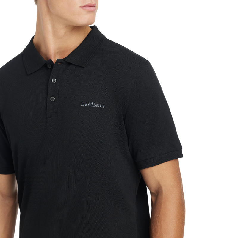 Lemieux - Klassisches schwarzes Herren-Polo