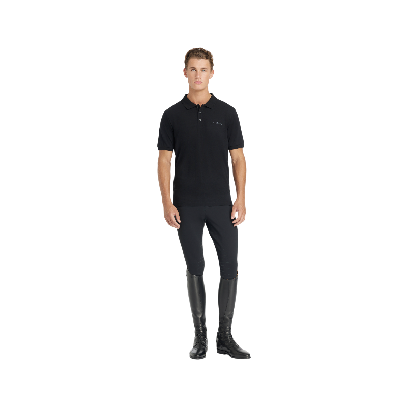 Lemieux - Klassisches schwarzes Herren-Polo