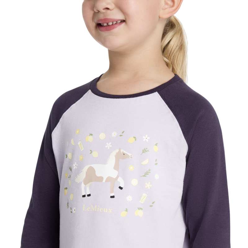 Lemieux - T-shirt manches longues enfant Lemon Mini Jamie lilac
