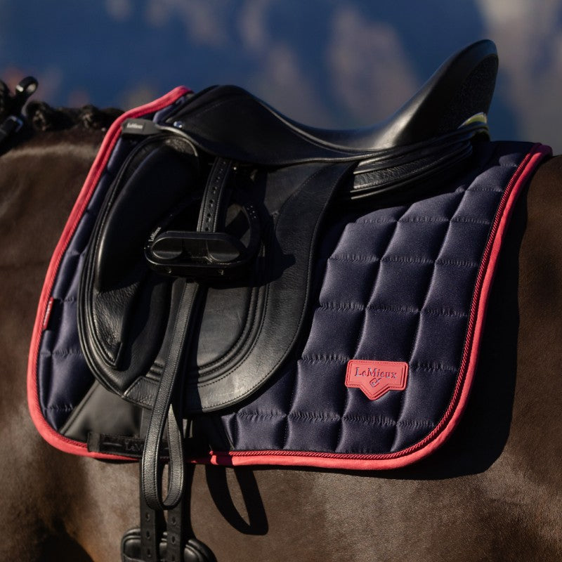 Lemieux - Dressuurmat Square Loire Classic marine/ cranberry