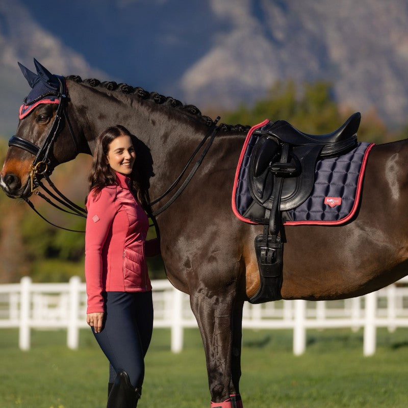 Lemieux - Dressuurmat Square Loire Classic marine/ cranberry