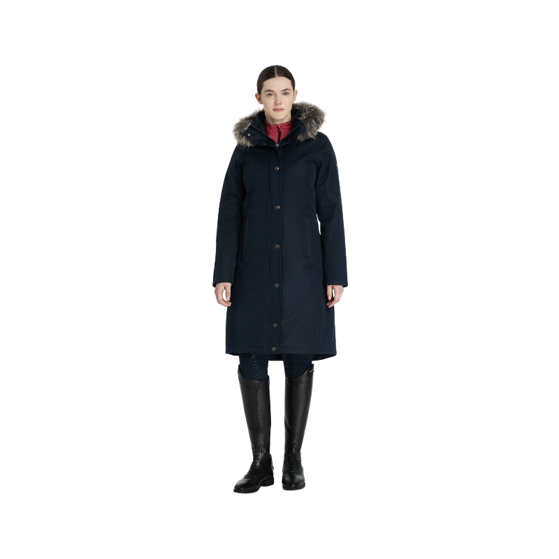 LeMieux - Manteau d’équitation imperméable long femme Anya marine | - Ohlala