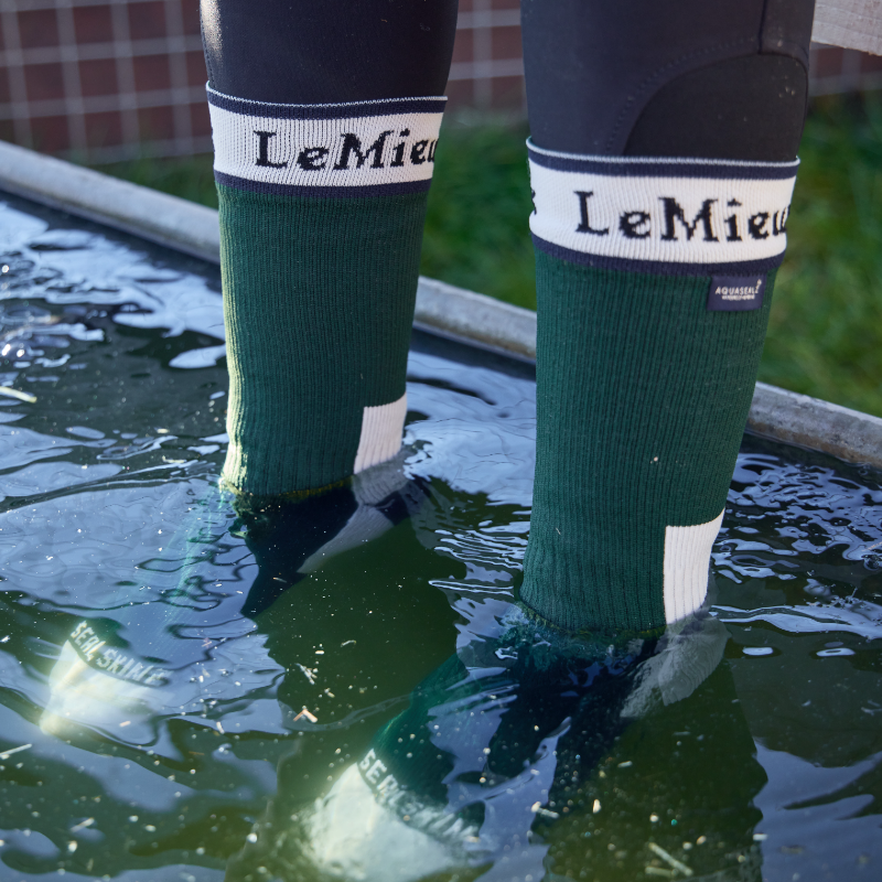 LeMieux - Chaussettes d'équitation imperméables Sealskinz vert