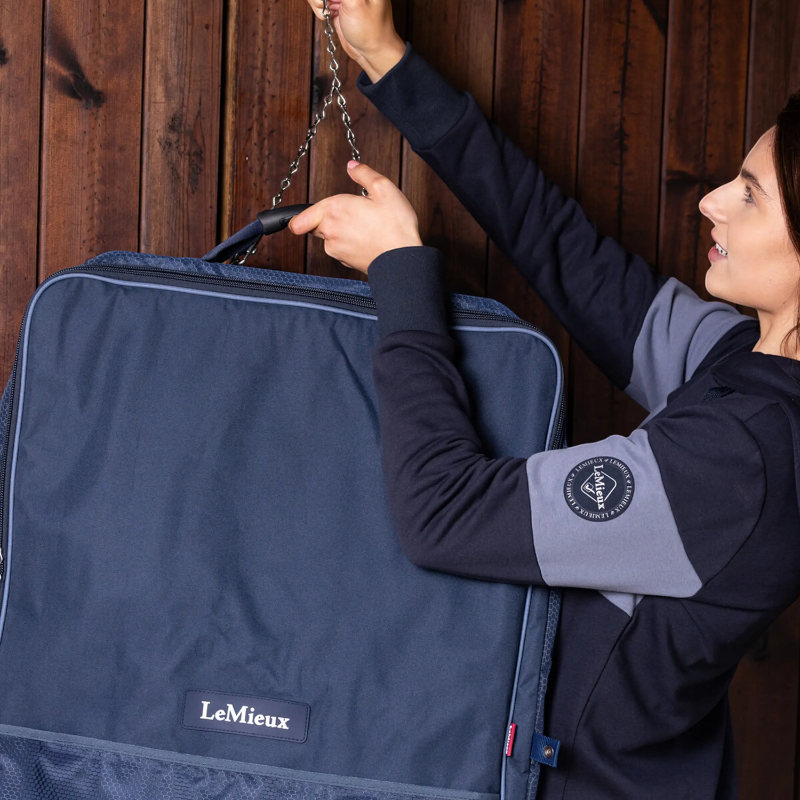 Lemieux - Doppelte marine Zaumzeugtasche