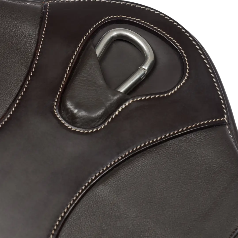 Lemieux - Sangle bavette longue synthétique Arika marron | - Ohlala