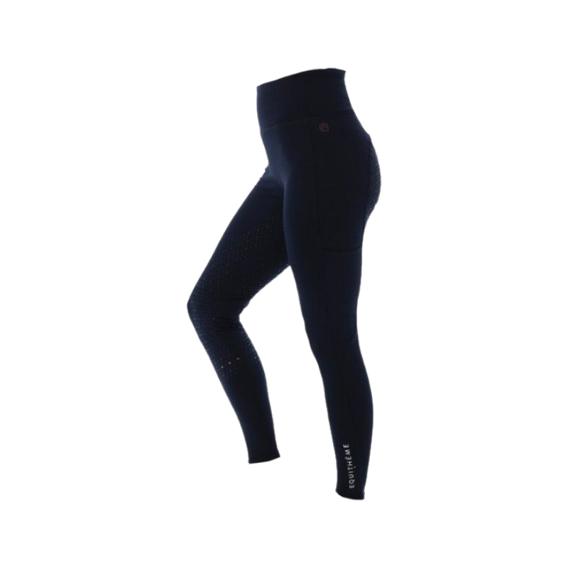 Equithème - Legging d'équitation femme full grip Lyly marine | - Ohlala