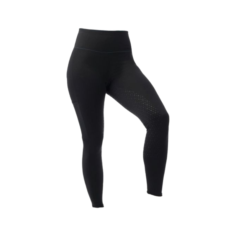 Equithème - Legging d'équitation femme full grip Lyly noir | - Ohlala