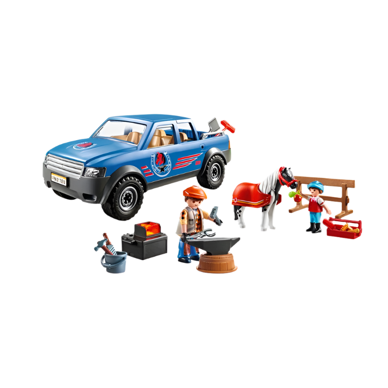Playmobil - Maréchal-ferrant et véhicule | - Ohlala