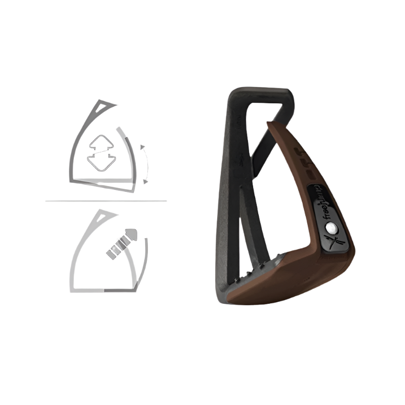 Freejump - Étriers Soft'Up Lite Noir / Choco | - Ohlala