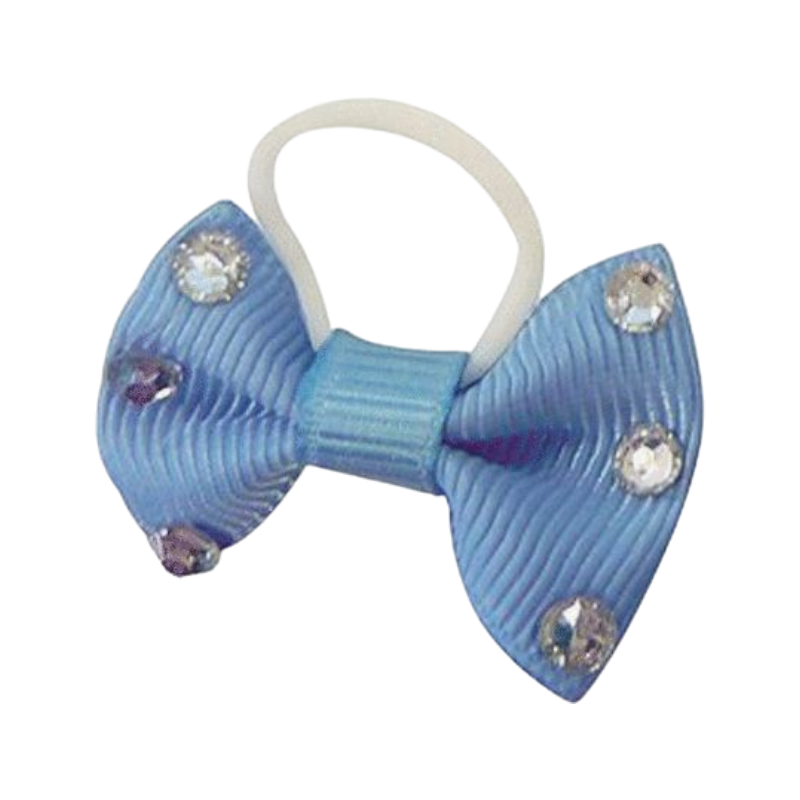 Equithème - Nœuds à natter avec strass transparents ciel | - Ohlala