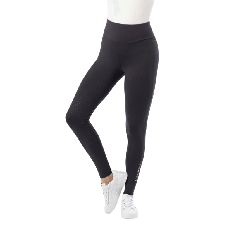 Equithème - Legging d'équitation full grip femme Lyly gris/ violet | - Ohlala