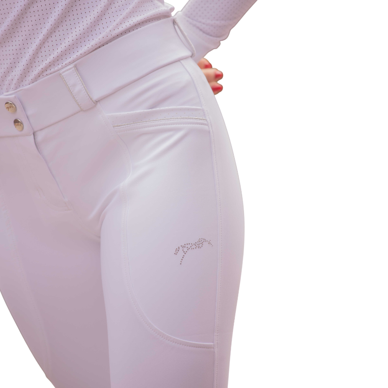 Pénélope - Women's equestrian pants Sybille white