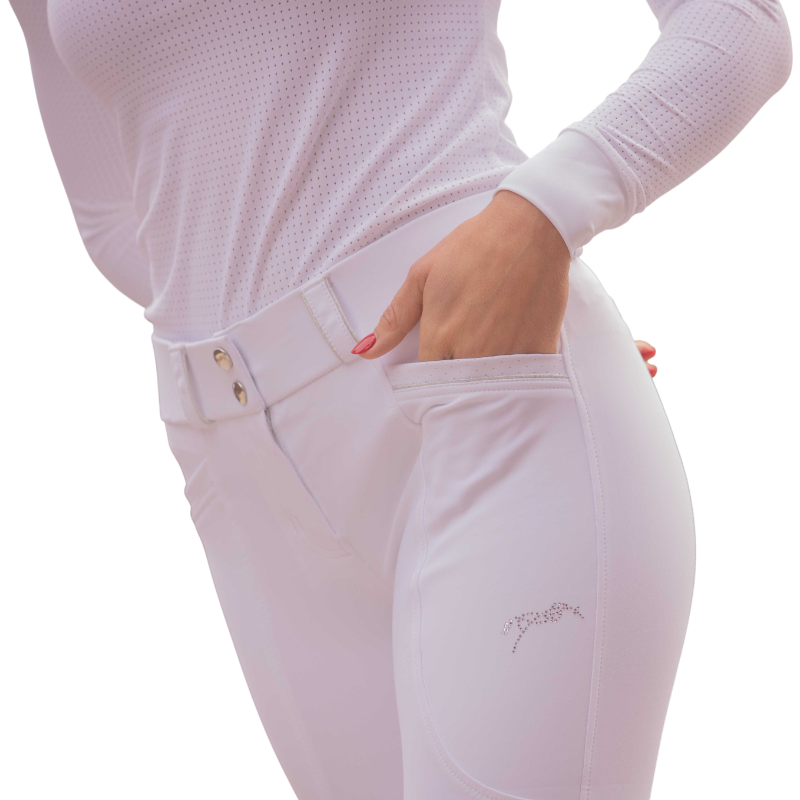 Pénélope - Women's equestrian pants Sybille white