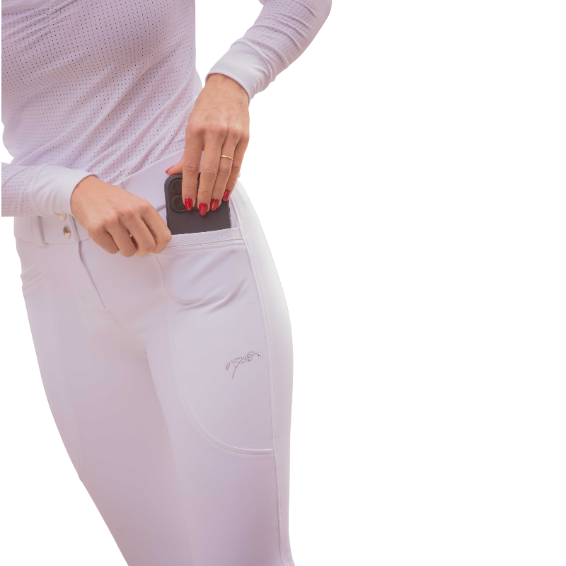 Pénélope - Women's equestrian pants Sybille white