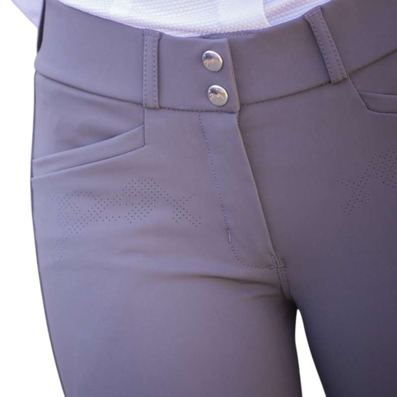Pénélope - Pantalon d'équitation femme Majestic gris foncé | - Ohlala