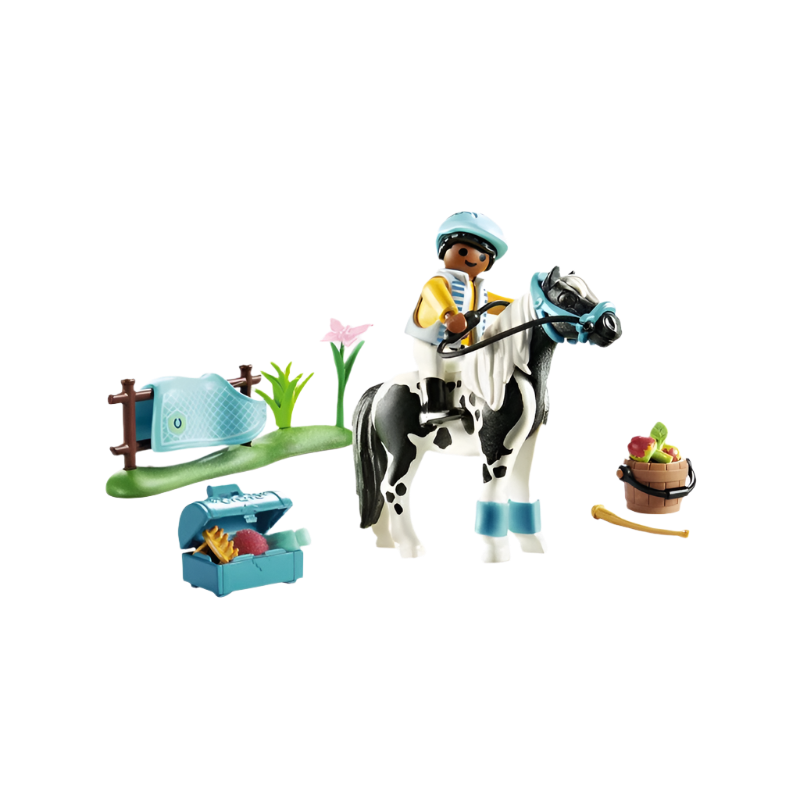 Playmobil - Cavalier et poney Lewitzer | - Ohlala