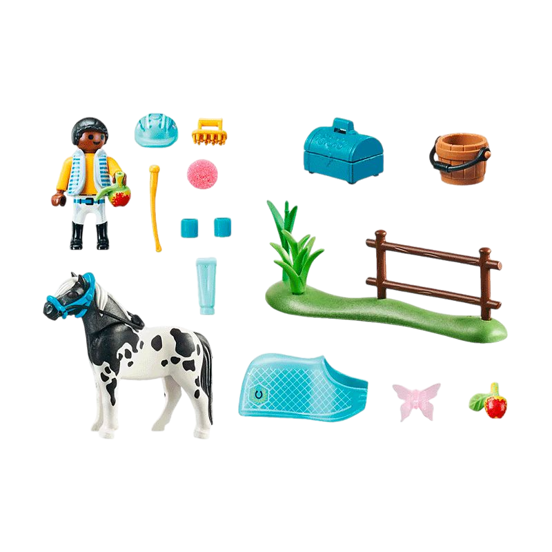Playmobil - Cavalier et poney Lewitzer | - Ohlala