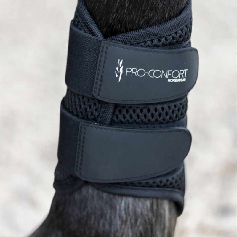 Pro Confort - Guêtres fermées souples Tolede 3D mesh velours noir | - Ohlala