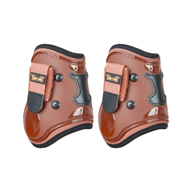 TdeT - Protèges boulet coque et cuir marron/noir | - Ohlala