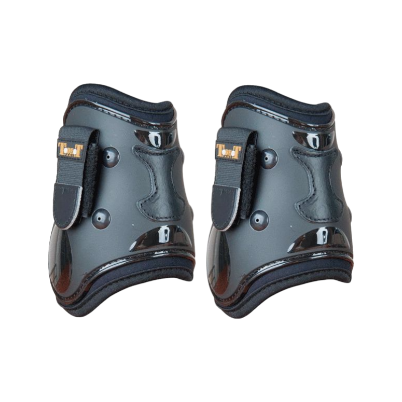 TdeT - Coque en zwarte lederen balbeschermers