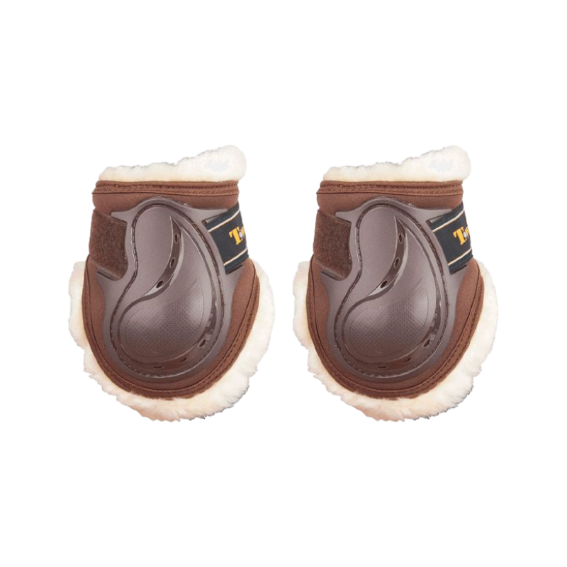 TdeT - Protège boulet Design - Doublé en mouton synthétique marron | - Ohlala