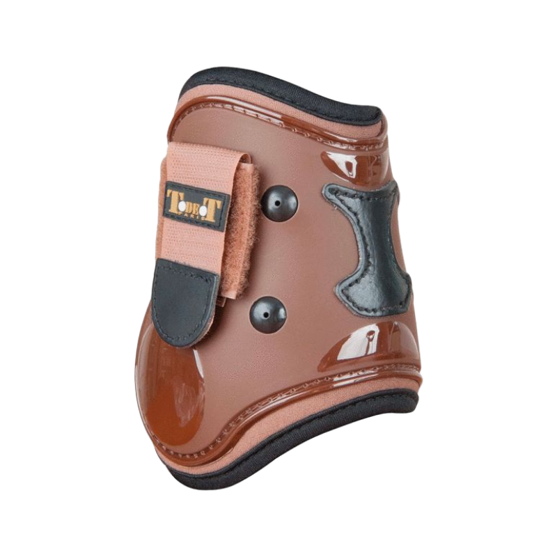 TdeT - Protèges boulet coque et cuir marron/noir | - Ohlala