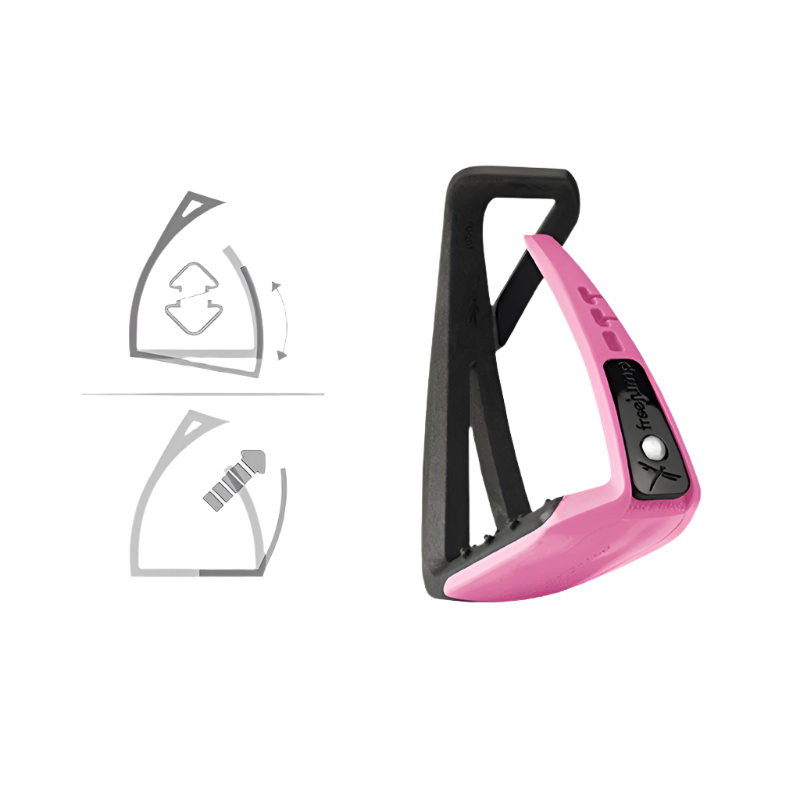 Freejump - Étriers Soft'Up Lite Noir / Rose | - Ohlala