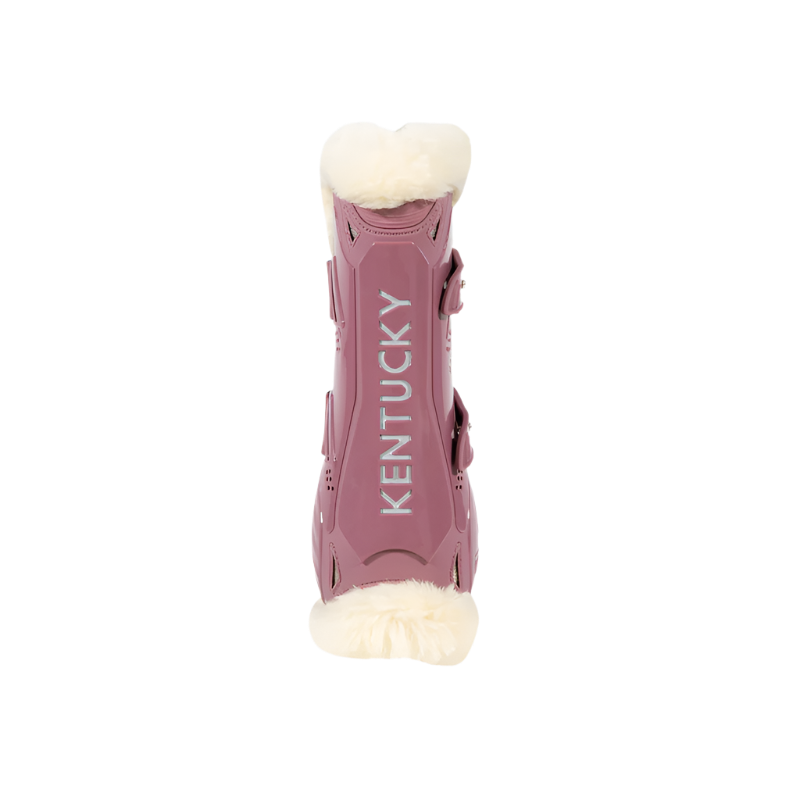 Kentucky Horsewear - Guêtres ouvertes mouton vegan Bamboo Elastic vieux rose x2 | - Ohlala