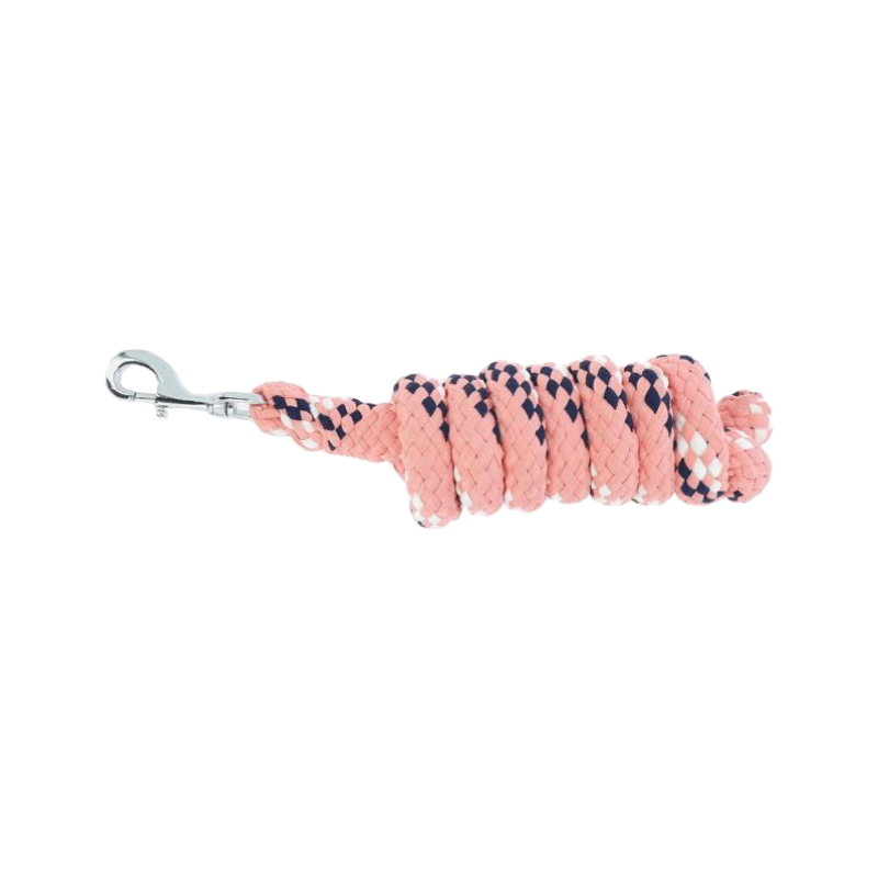 Equithème - Longe Ligne blanc / marine / rose | - Ohlala