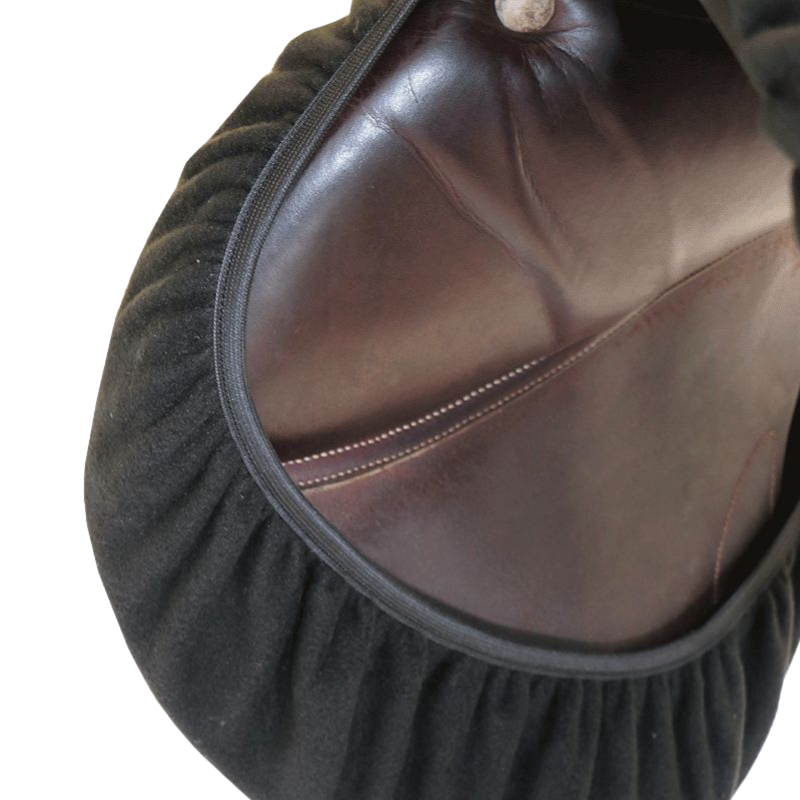 Equithème - Housse de selle fibres polaires Noir | - Ohlala