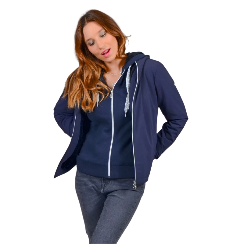 Harcour - Veste manches longues femme Simhat marine | - Ohlala